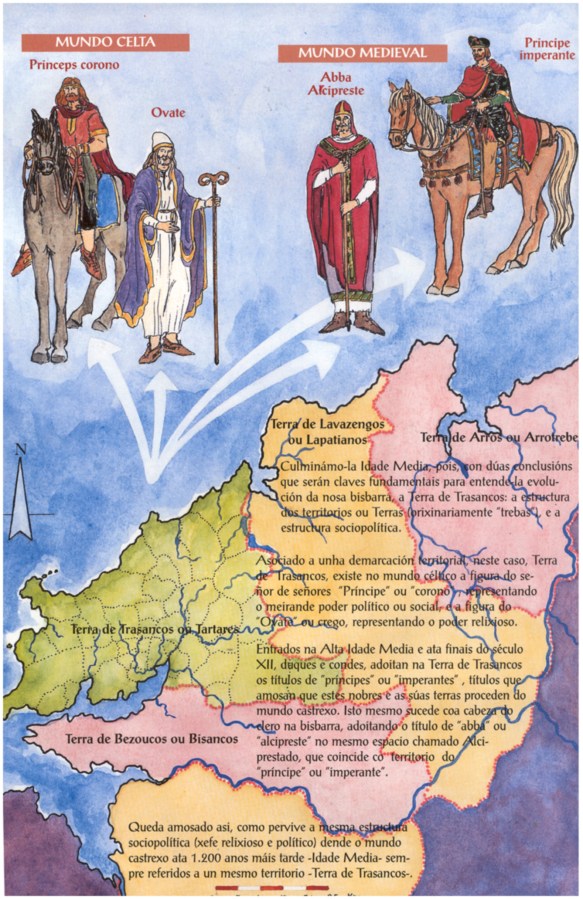 Treba Diocese. Duplicidade [política e relixiosa] da 'función soberana'. Deseño de Eva Merlán Bollaín asesorada por André Pena para a Historia Ilustrada de Náron.