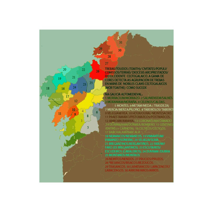 Trebas/Toudos (Túatha)/Ciuitates/Populi/Terras/Diocesis/Arciprestazgos