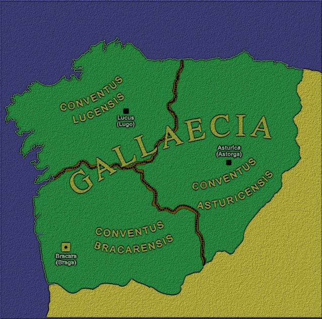 os romanos, está claro, non se complicaron a vida organizando aos pobos celtas, os seus jurisperitos, como conta Tácito, adaptándose ao pre existente usaron no seu beneficio o dereito, a organización e a estrutura social celta .