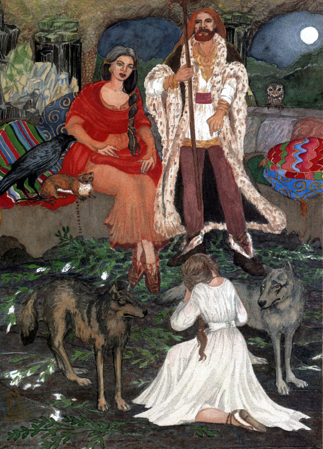 Eva Merlán Bollaín, Contos de Trasancos Baseados en Lendas de Tradición Oral. Edita Concello de Narón. Esta ié unha das ilustracións da Lenda de Eiravedra