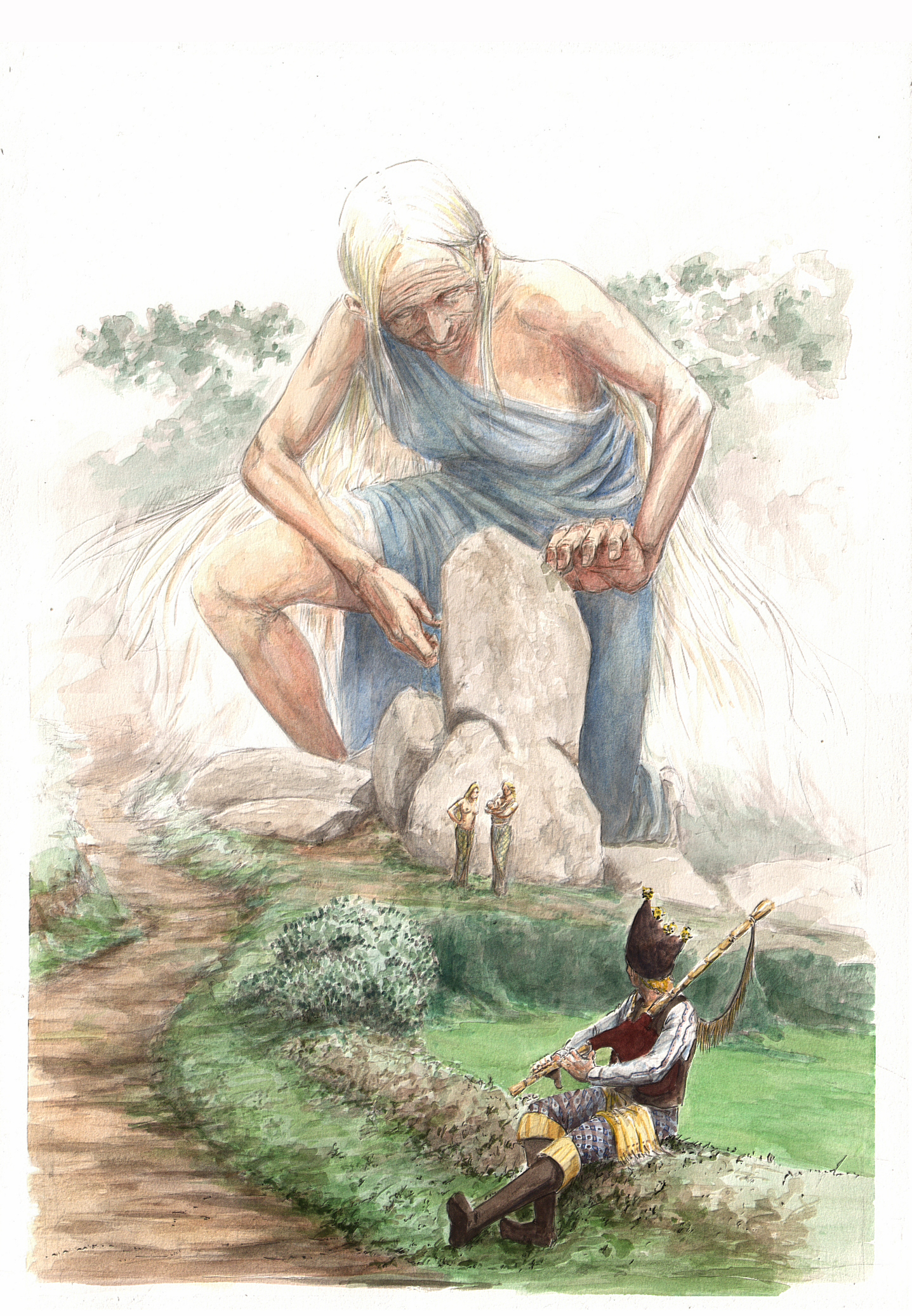 Vella da Pena Molexa por Carlos Alfonzo para Camiños Milenarios, O Val Narón /Velha da Pena Molexa por Carlos Alfonzo. Caminhos Milenários, O Val. Narón